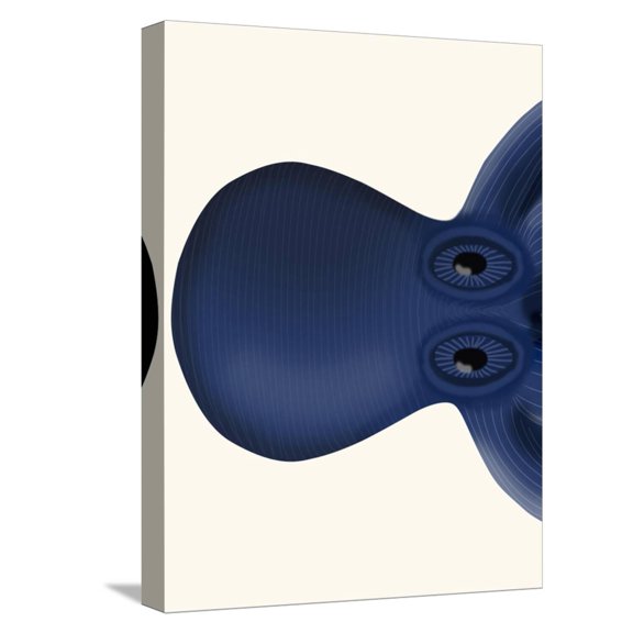 Art.com Giant Octopus Blue Triptych a Stretched Canvas Print Wall Art by Fab Funky, 12" x 16"
