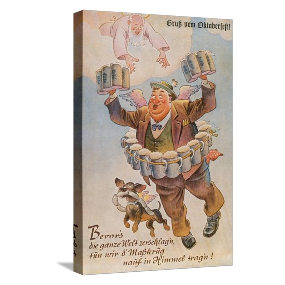 Art.com Gift of Octoberfest Stretched Canvas Print Wall Art, 12" x 18"