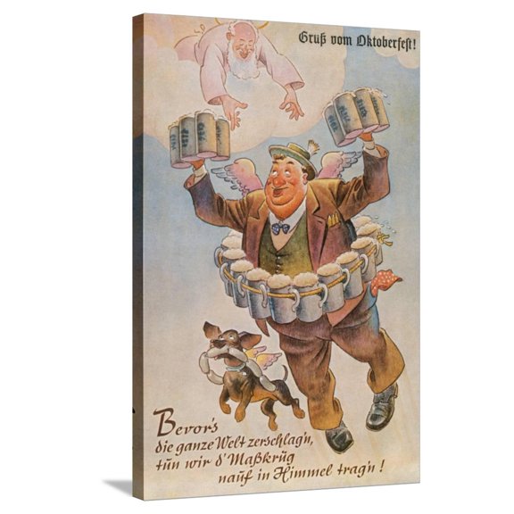 Art.com Gift of Octoberfest Stretched Canvas Print Wall Art, 24" x 36"