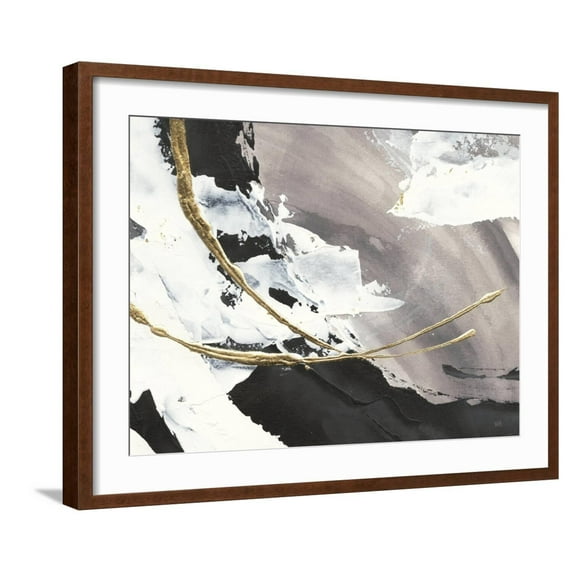Art.com Gilded Arcs I Crop Art Print by Chris Paschke, Brown Frame Wall Art, 29" x 23"
