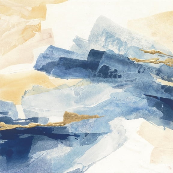 Art.com Gilded Indigo I Art Print by Chris Paschke, 30" x 30"