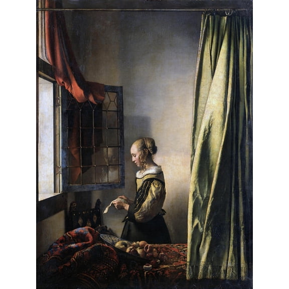 Art.com Girl Reading a Letter by an Open Window, Ca 1659 Giclee Print by Johannes Vermeer, 24" x 32"