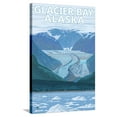 thumbnail image 1 of Art.com Glacier Bay, Alaska, Glacier Scene Stretched Canvas Print Wall Art by Lantern Press, 24" x 36", 1 of 4