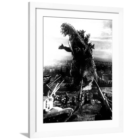 Art.com Godzilla, (AKA Gojira), Godzilla, 1954 Photo, White Frame Wall Art, 32" x 40"