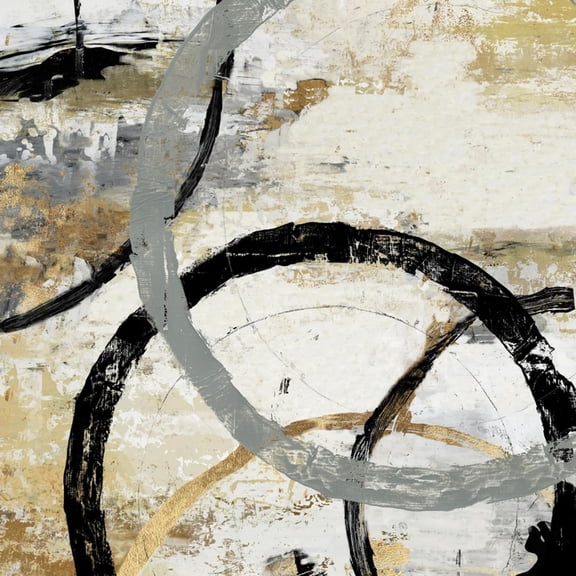 Art.com Gold and Black Rings II Art Print by Tom Reeves, 30" x 30"