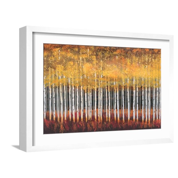 Art.com Golden Aspens Art Print by Robert Holman, White Frame Wall Art, 23" x 17"