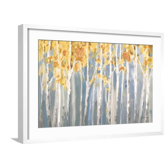 Art.com Golden Birches Spice Art Print by Danhui Nai, White Frame Wall Art, 29" x 21"