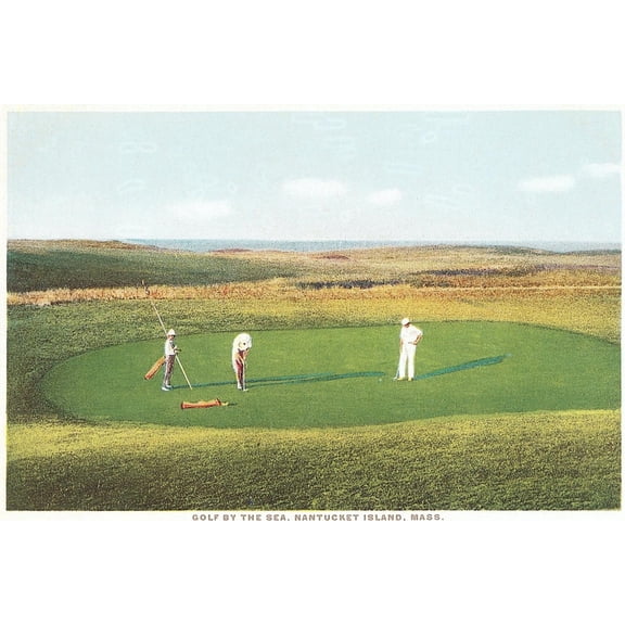 Art.com Golfing by the Sea, Nantucket, Massachusetts Art Print, 36" x 24"
