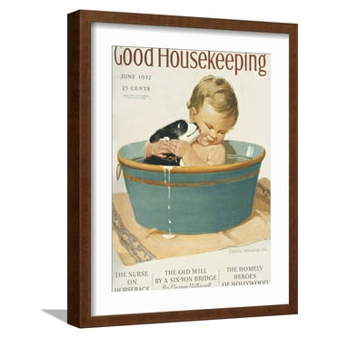 Art.com Good Housekeeping, June, 1932 Art Print, Brown Frame Wall Art, 17" x 21"