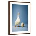 thumbnail image 1 of Art.com Goose Standing Beside Golden Egg, Studio Shot Photo, Brown Frame Wall Art, 21" x 29", 1 of 5