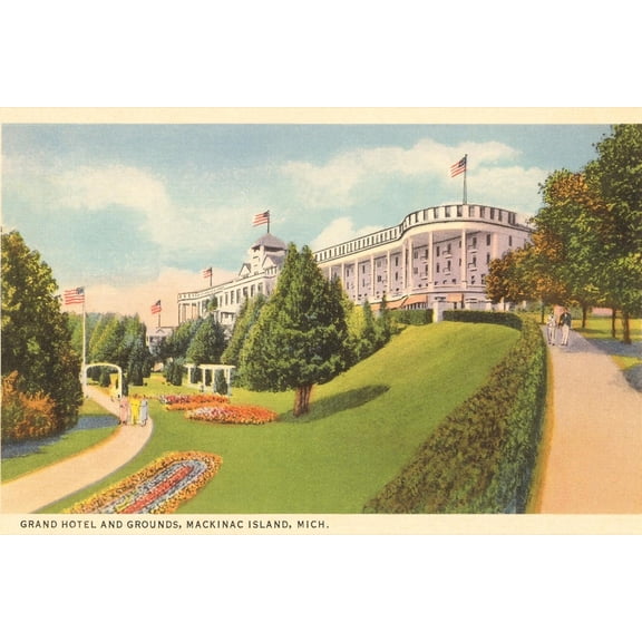 Art.com Grand Hotel, Mackinac Island, Michigan Art Print, 18" x 12"