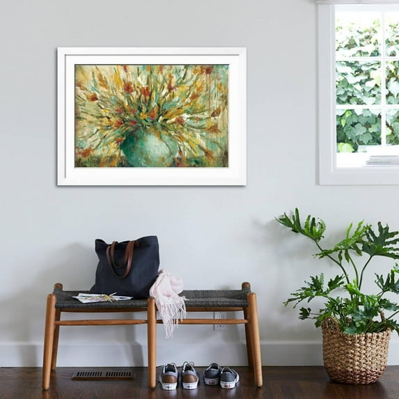 Art.com Grande Bouquet Art Print by Wani Pasion, White Frame Wall Art, 44" x 32"