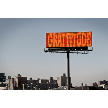 Art.com Gratitude Billboard in NYC Photo, 18" x 12"