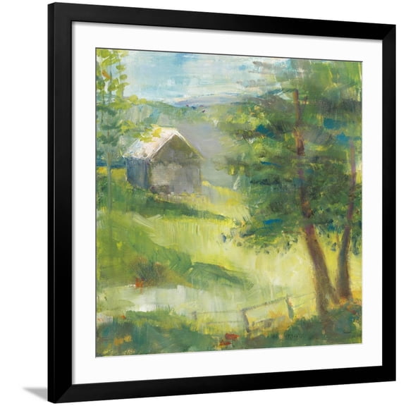 Art.com Gray Barn Art Print by Sue Schlabach, Black Frame Wall Art, 38" x 38"