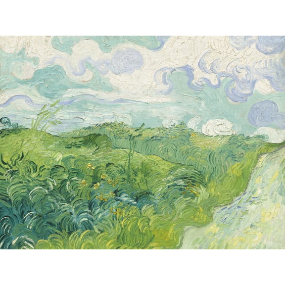 Art.com Green Wheat Fields, Auvers, 1890 Giclee Print by Vincent van Gogh, 16" x 12"