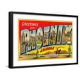 thumbnail image 1 of Art.com Greetings from Phoenix, Arizona Art Print, Black Frame Wall Art, 29" x 21", 1 of 5