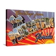thumbnail image 1 of Art.com Greetings from St. Petersburg, Florida Stretched Canvas Print Wall Art, 36" x 24", 1 of 4
