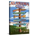 thumbnail image 1 of Art.com Gulf Shores, Alabama - Sign Destinations Stretched Canvas Print Wall Art by Lantern Press, 16" x 24", 1 of 4