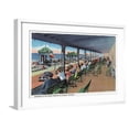 thumbnail image 1 of Art.com Hampton Beach, NH, Listening to the Band on the Casino Veranda Scene Art Print by Lantern Press, White Frame Wall Art, 29" x 21", 1 of 5