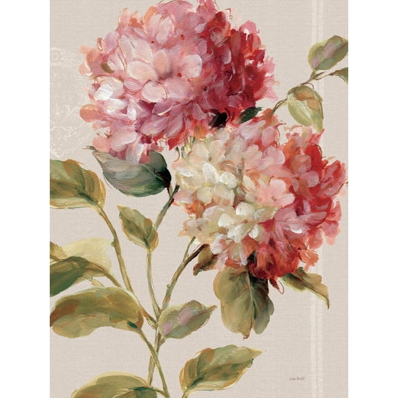 Art.com Harmonious Hydrangeas Linen Art Print by Lisa Audit, 12" x 16"