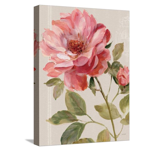 Art.com Harmonious Rose Linen Stretched Canvas Print Wall Art by Lisa Audit, 12" x 16"