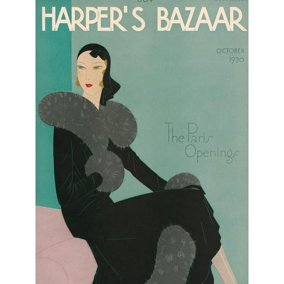 Art.com Harper's Bazaar, October 1930 Art Print, 12" x 16"