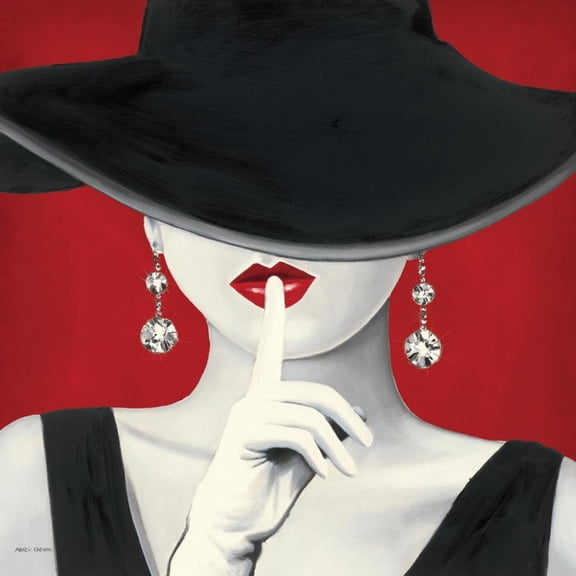 Art.com Haute Chapeau Rouge I Art Print by Marco Fabiano, 16" x 16"