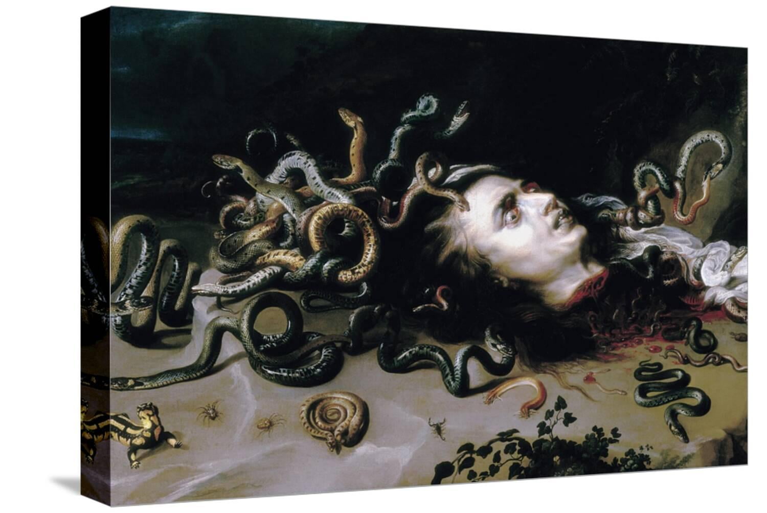 Head of Medusa 1618 Canvas Print by Peter Paul Rubens