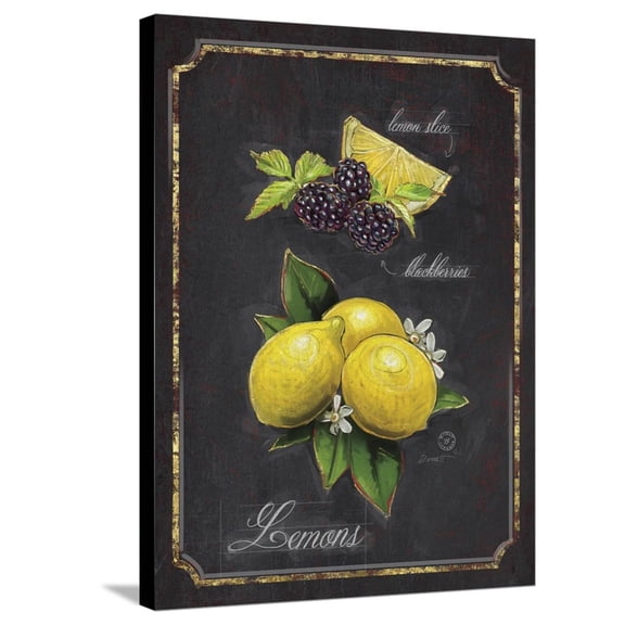 Art.com Heritage Lemons Stretched Canvas Print Wall Art by Chad Barrett, 24" x 32"