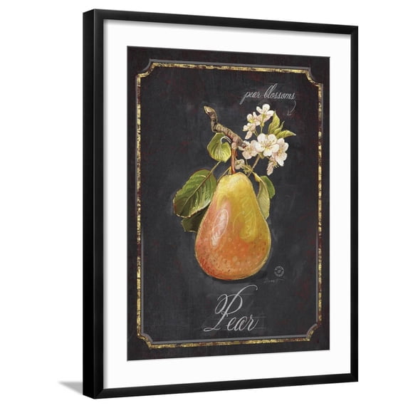 Art.com Heritage Pear Art Print by Chad Barrett, Black Frame Wall Art, 23" x 29"