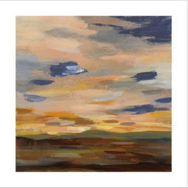 Art.com High Desert Sky III Navy Stretched Canvas Print Wall Art by Silvia Vassileva, 16" x 16"