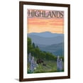 Highlands, North Carolina Bear Family and Spring Flowers Art