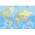 thumbnail image 1 of Art.com Highly Detailed Political World Map with Labeling.Vector Illustration. Art Print by Bardocz Peter, 24" x 16", 1 of 3