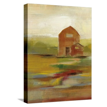Art.com Hillside Barn II v2 Stretched Canvas Print Wall Art by Silvia Vassileva, 12" x 16"
