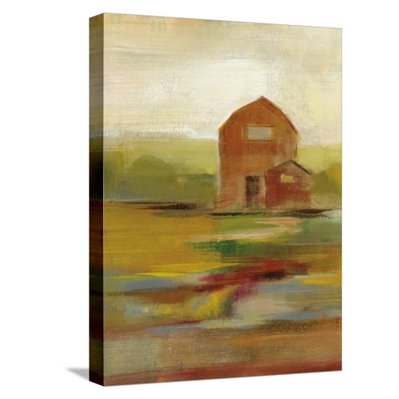 Art.com Hillside Barn II v2 Stretched Canvas Print Wall Art by Silvia Vassileva, 12" x 16"