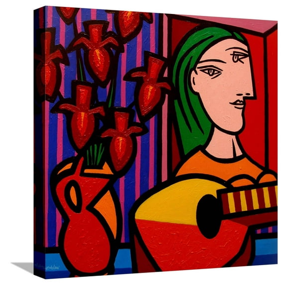 Art.com Homage to Picasso 2 Stretched Canvas Print Wall Art by John Nolan, 16" x 16"