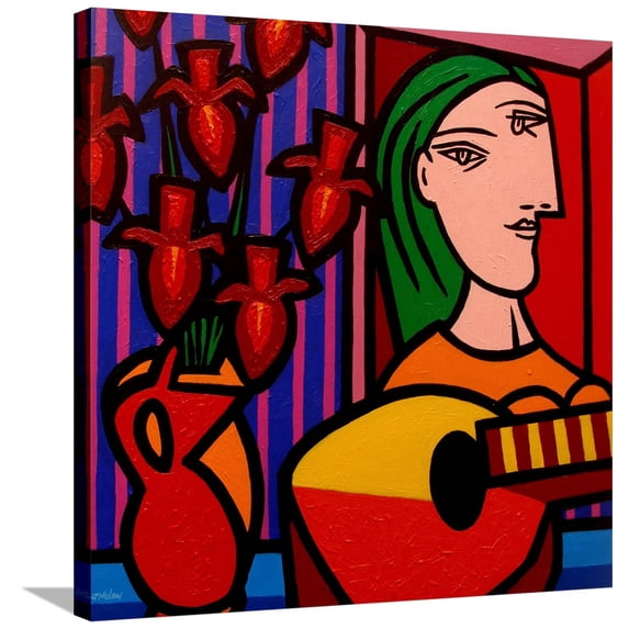Art.com Homage to Picasso 2 Stretched Canvas Print Wall Art by John Nolan, 30" x 30"