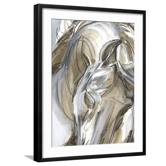 Art.com Horse Abstraction I Art Print, Black Frame Wall Art, 23" x 29"