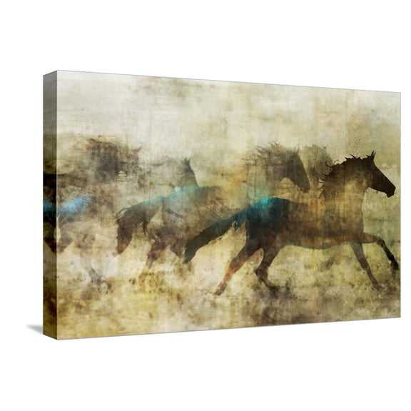 Art.com Horses, Beautiful and Free Stretched Canvas Print Wall Art by Ken Roko, 24" x 16"