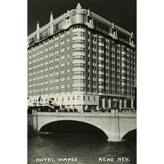 Art.com Hotel Mapes, Reno, Nevada Art Print, 16" x 24"