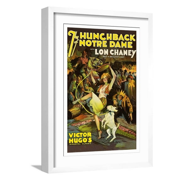 Art.com Hunchback of Notre Dame Art Print, White Frame Wall Art, 17" x 23"
