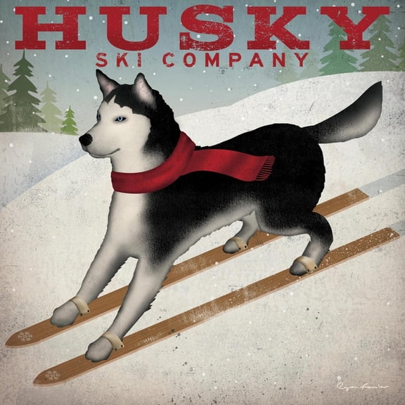 Art.com Husky Ski Co Art Print by Ryan Fowler, 16" x 16"