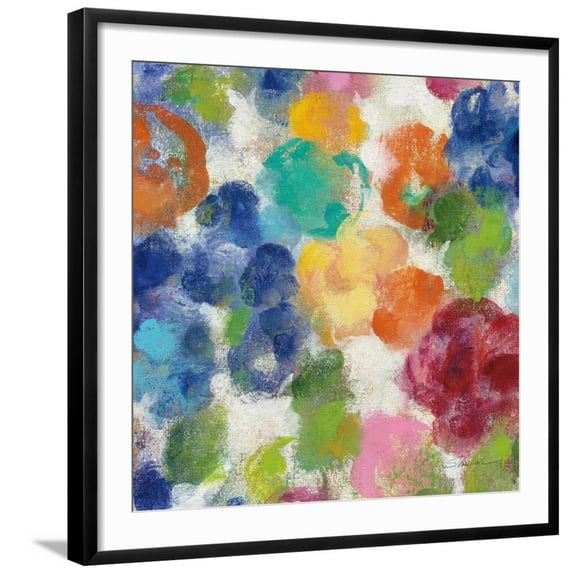 Art.com Hydrangea Bouquet I Square II Art Print by Silvia Vassileva, Black Frame Wall Art, 29" x 29"