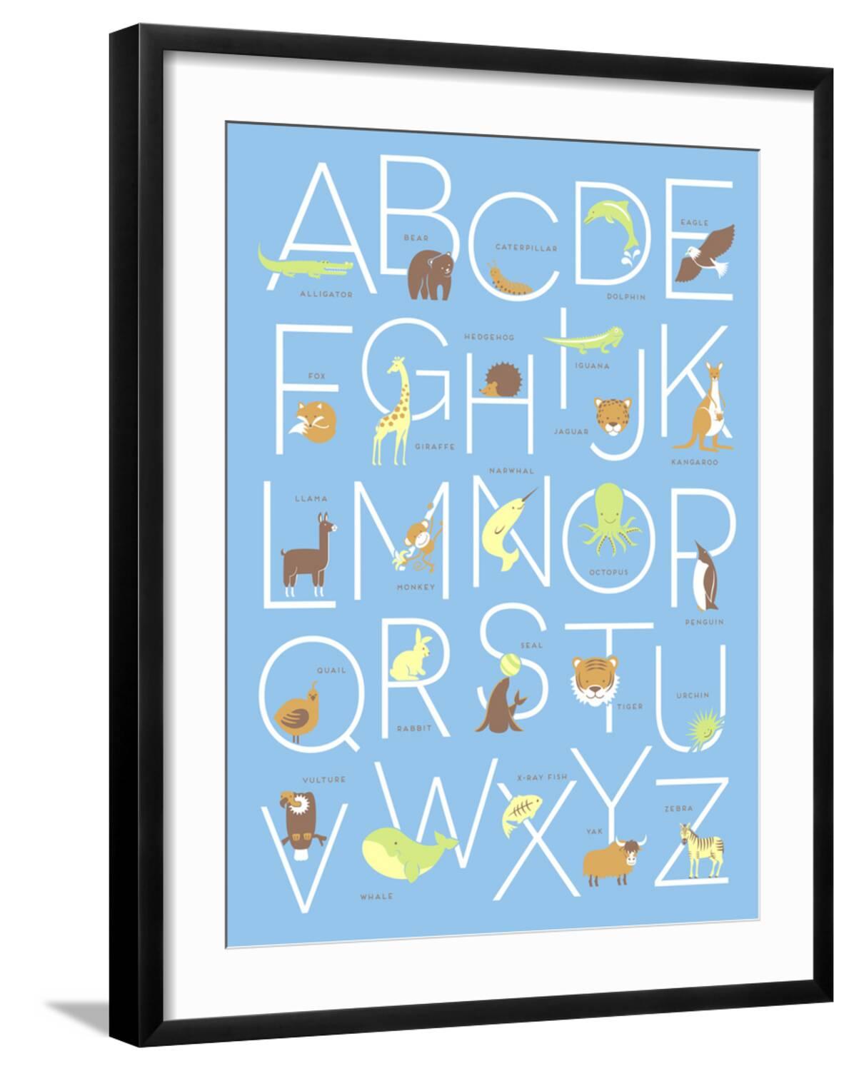 Art Illustrated Animal Alphabet ABC Poster Design Art Print By Art Illustrated Animal Alphabet ABC Poster Design Art Print By