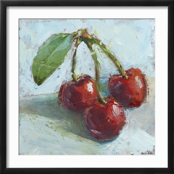 Art.com Impressionist Fruit Study IV Art Print by Ethan Harper, Black Frame Wall Art, 21" x 21"