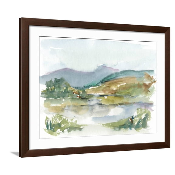 Art.com Impressionist Watercolor II Art Print by Ethan Harper, Brown Frame Wall Art, 40" x 32"