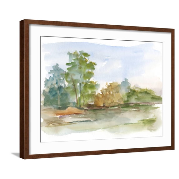 Art.com Impressionist Watercolor III Art Print by Ethan Harper, Brown Frame Wall Art, 29" x 23"