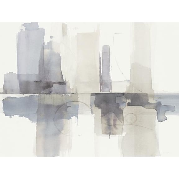 Art.com Improvisation II Gray Crop Art Print by Mike Schick, 32" x 24"