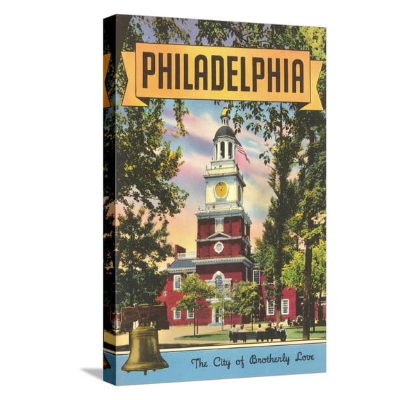 Art.com Independence Hall, Philadelphia, Pennsylvania Stretched Canvas Print Wall Art, 12" x 18"