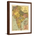 thumbnail image 1 of Art.com India - Panoramic Map Art Print by Lantern Press, Brown Frame Wall Art, 17" x 21", 1 of 5